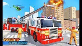 Fire Truck Driving Game 2019-Simulator-Truck Driving Gameplay-Fire Fighter Truck screenshot 4