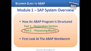 SAP First Look At The ABAP Workbench Lesson 2