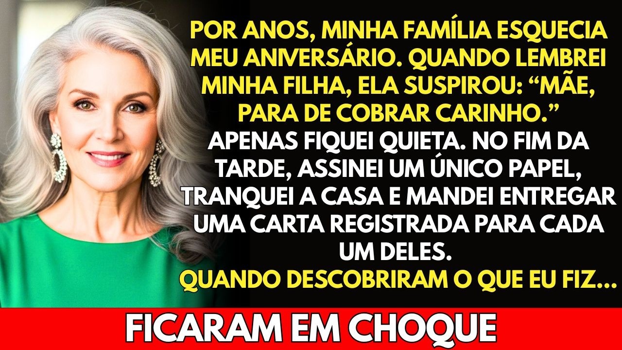 No dia em que fiz 64 anos, a minha filha atendeu o telefone e, com um suspiro de impaciência, disse-me: “Mãe, para de cobrar carinho.” Fiquei cinco anos a ser esquecida no meu próprio aniversário,...