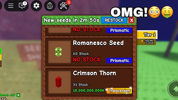When The New Crimson Thorn Seed Is Finally On Stock… ( Grow a Garden )