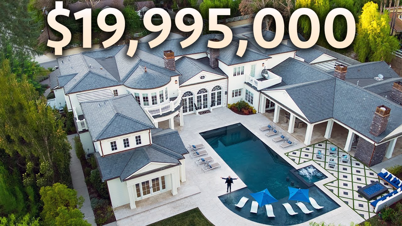 Touring a $19,995,000 Hidden Hills MEGA MANSION with Garage Full of  Supercars! 