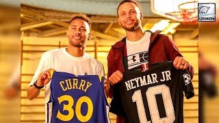 Neymar Praises Messi \& Ronaldo While With Basketball Star Steph Curry