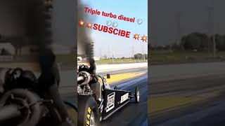 FIRST CLEAN PASS OF THE TRIPLE TURBO DIESEL DRAGSTER 3200+hp ???SUBSCIBE FOR MORE ???