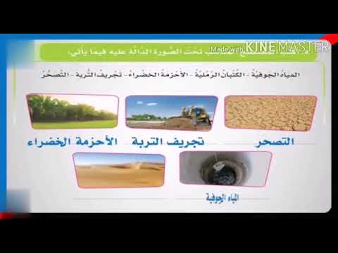 الوحدة الأولى تدريبات التصحر وأثره في البيئة لغتي الصف الرابع