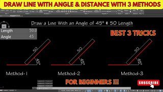 Draw Line With Angle in AutoCAD | How To Draw 45 Degree Angle Line In  AutoCAD