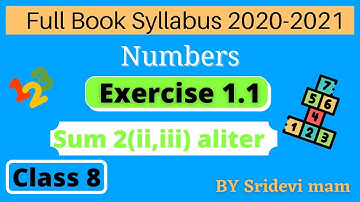 TN samacheer class 8 maths chapter 1 Numbers exercise 1.1 sum 2 8th std tamil full book new syllabus