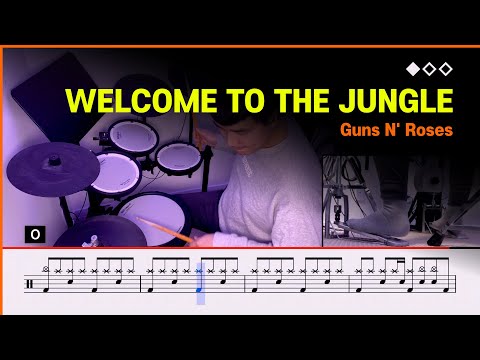 Welcome To The Jungle - Guns N <strong>Roses</strong> (★★☆☆☆) POP Drum Cover