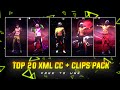 Top 30 xml  clip  cc  ff new lobby clips pack  ff emote clips  ff clips