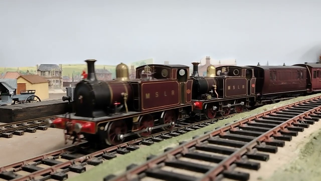 Mid Suffolk Light Railway No.1 & 2 enter Debenham Station