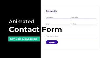 How To Make A Contact Form Using HTML & CSS | Animated Label Contact Form Design | csPoint