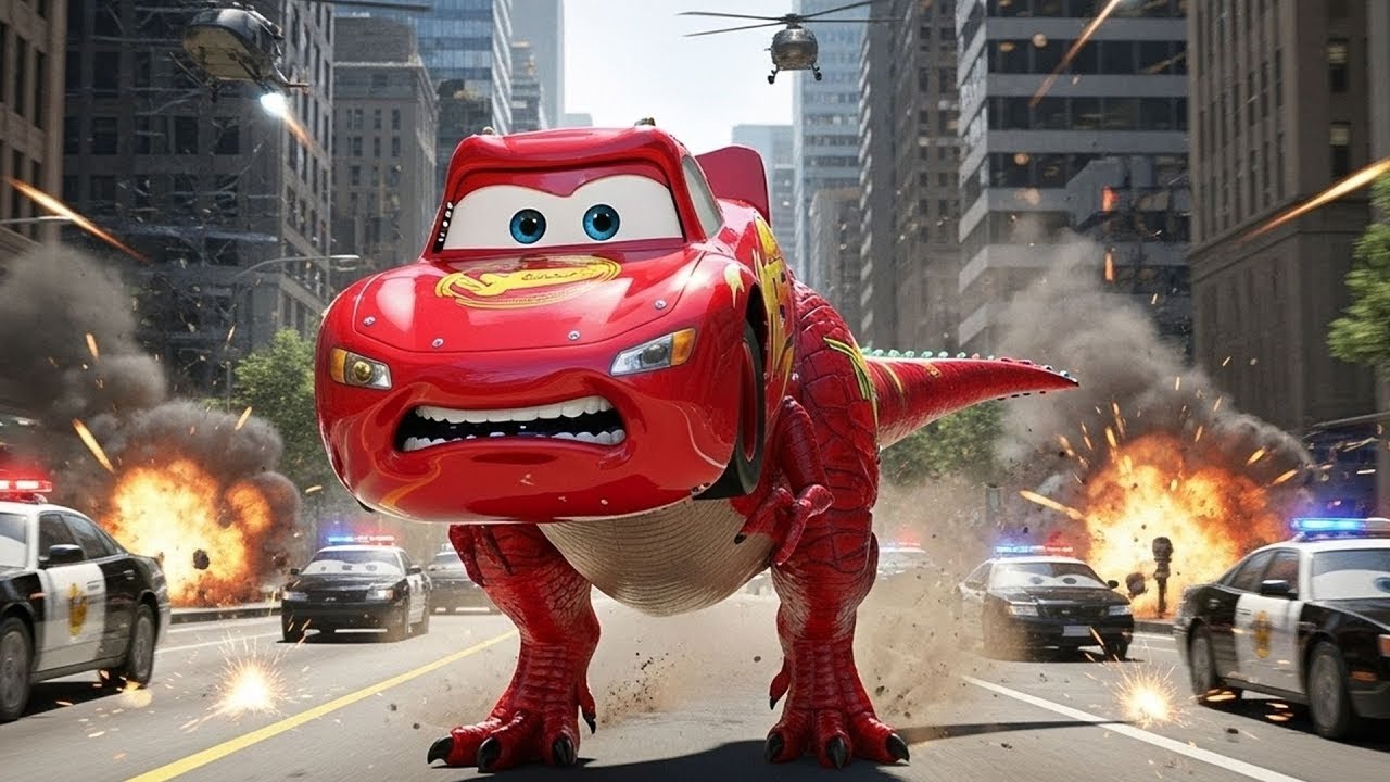 🚨 T Rex McQueen Escapes the Military Base– Wild Police Pursuit and the Secret of the Dark Cave