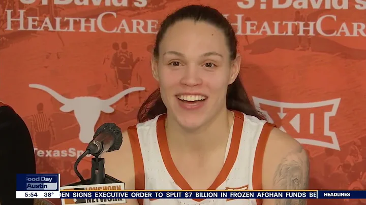 Texas women's basketball player Audrey Warren disc...