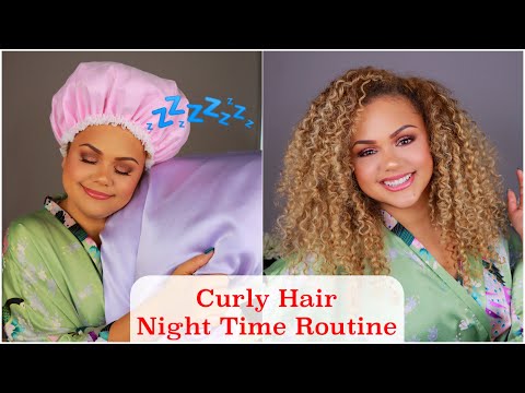 HOW TO PRESERVE CURLS AT NIGHT / MY CURLY HAIR NIGHT TIME ROUTINE