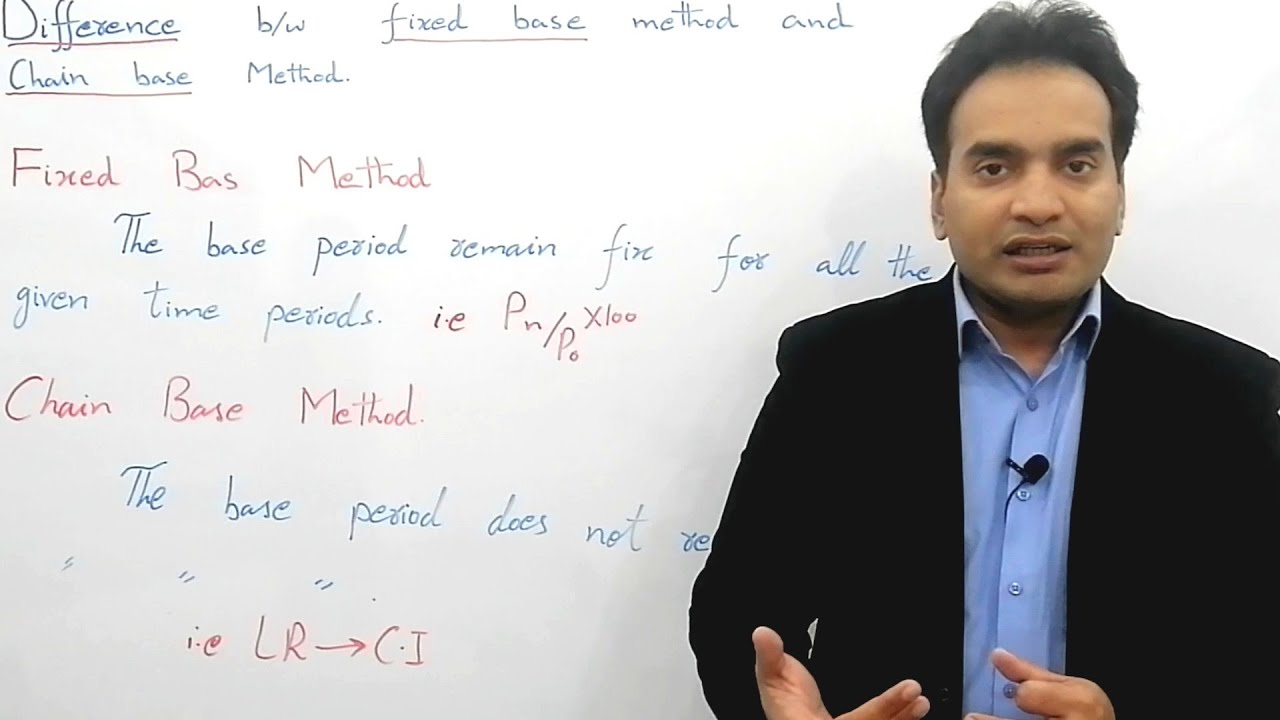 Difference b/w Fixed Base and Chain Base Method |  In Urdu Hindi Statistics Tutorials Muhammad Usman