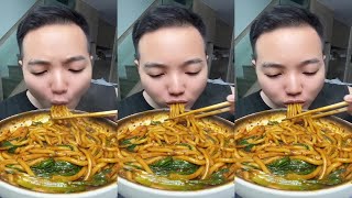 ASMR MUKBANG| eating show, fried noodles, roasted pork, vegetable, meatball, rice, yummy!