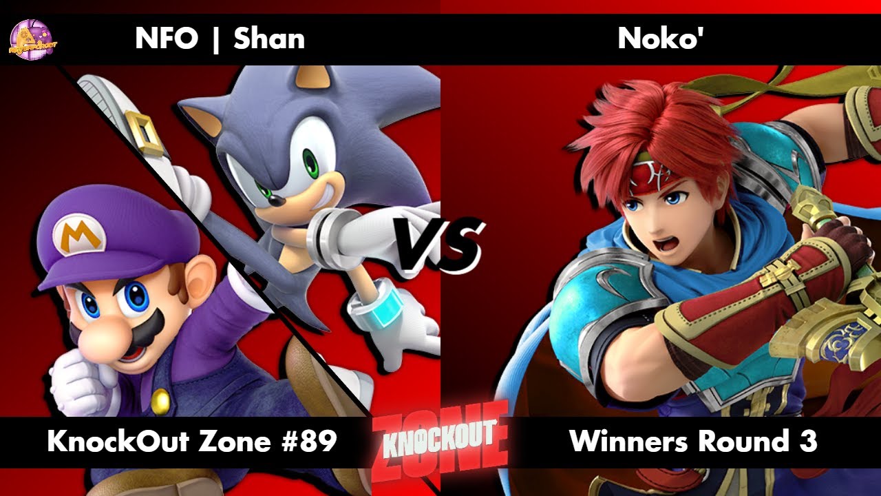 KnockOut Zone #89 - SSBU Winners Round 3 - Shan (Sonic/Mario) vs Noko' (Roy)