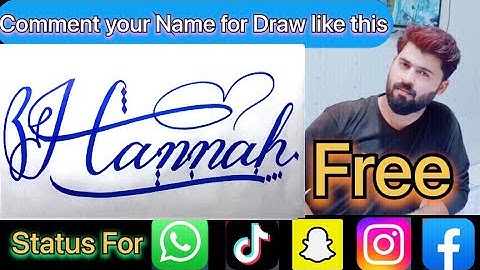 Hannah Name Signature Calligraphy Status | How to Cursive write with cut Marker #hannah @Hannah