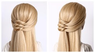 Chic & Stylish Knotted Half-Up for Any Hair Type!💡 Follow for more tutorials #hairstyles