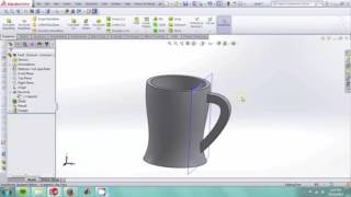 Solidworks tutorial - guidelines draw a glass of water on solidworks 2013 (part 2)