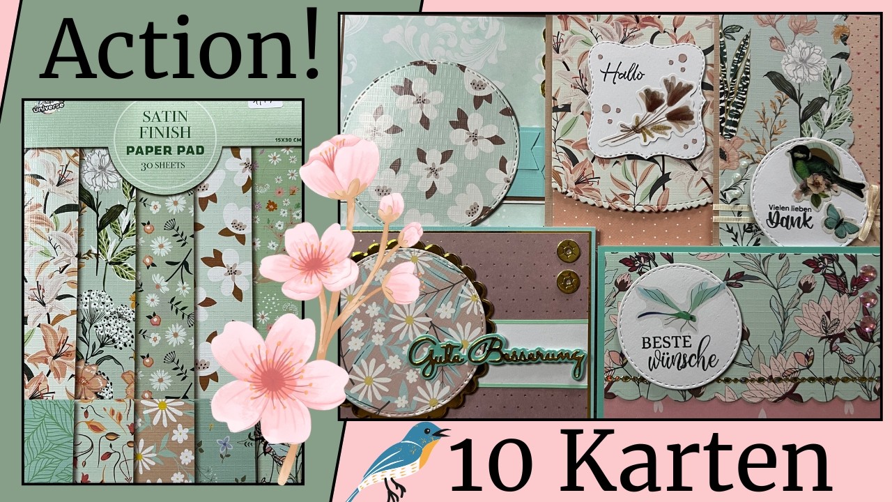 ACTION❣️ 10 Karten - Satin finished Paper Pad - craft universe 🌸