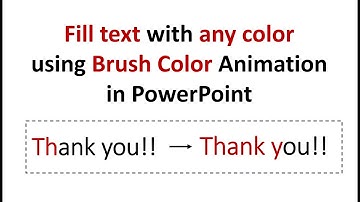How to fill text with any color in animation | Brush Color | PowerPoint | Hindi