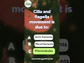 Cilia &amp; Flagella Movement – Which Cytoskeleton Part? | MCQ Quiz #biologywithravian #ytshorts