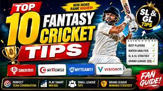 Top 10 Fantasy Cricket Tips | Dream11 | My11Circle | MyTeam11 | Vision11 | SL & GL Tips | Fan Guide! screenshot 2