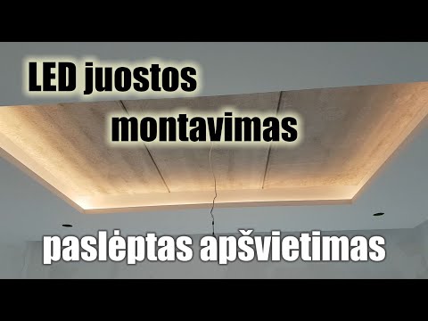 Video: Įpjauti Profiliai LED Juostoms: įleidžiami Aliuminio šviesos Profiliai Gipso Kartono Sienoms Ir Kiti įleidžiami Apšvietimo Profiliai
