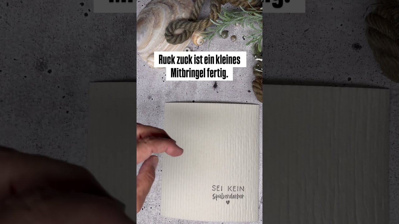 Schluss mit langweiligen Spültüchern!  Witzige Sprüche einfach aufstempeln