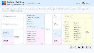 Creating a SentenceBuilder resource (French, giving my name and age)