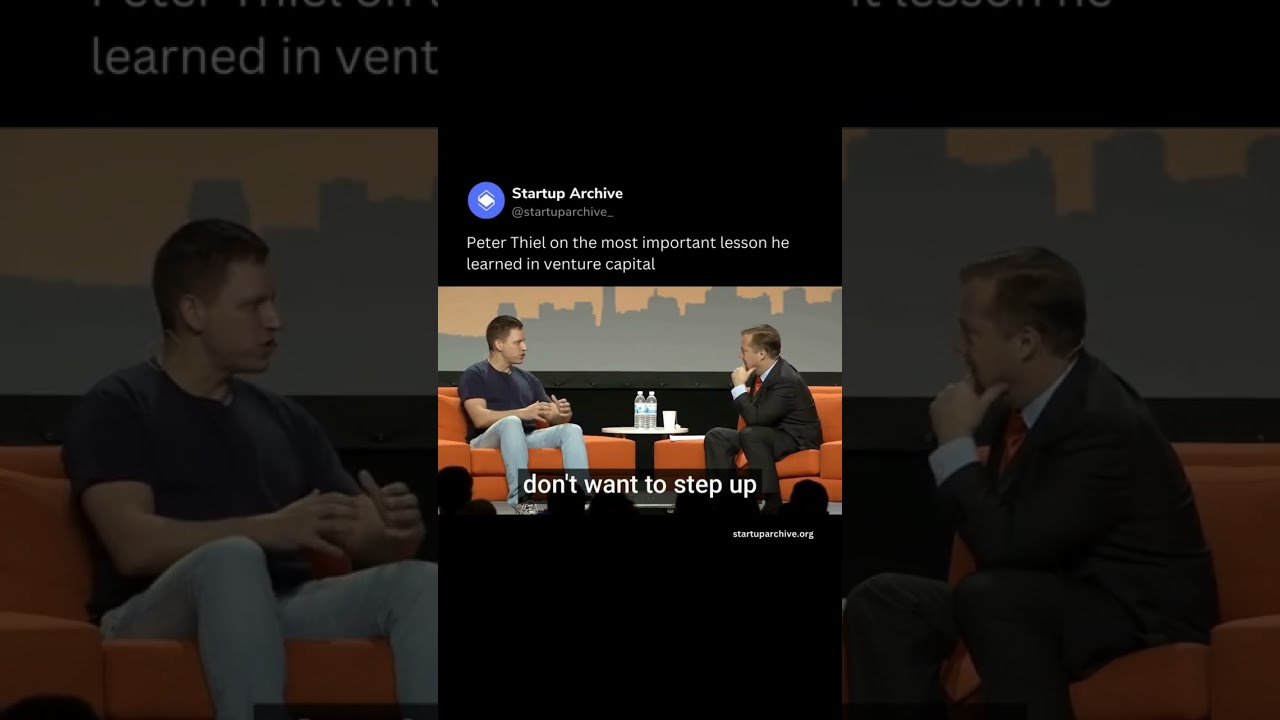 Peter Thiel on the most important lesson he learned in venture capital