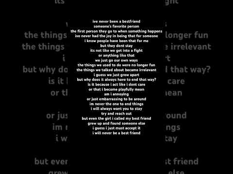 'best friend' written