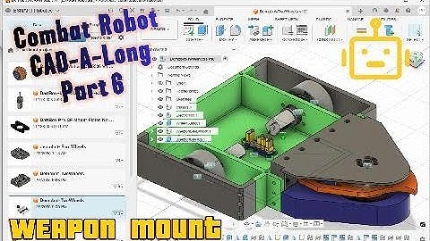 Combat Robot CAD-A-Long using FUSION 360 Part 6 - Horizontal Midcutter Weapon Mount