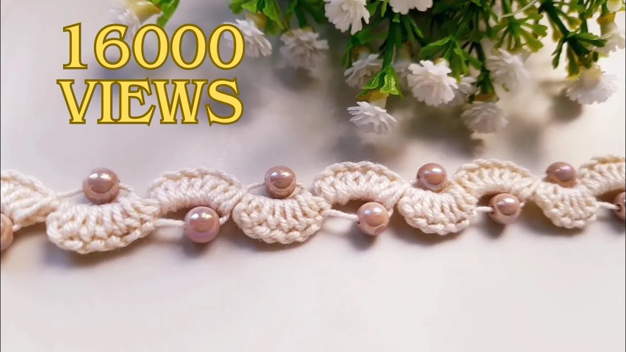 crochet bracelet with beads tutorial step by step