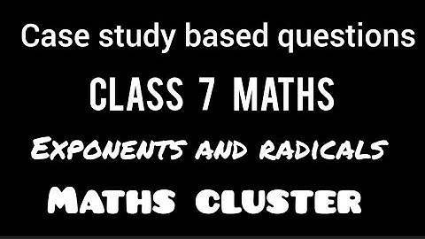 Case study based questions | Class 7 maths | Exponents | Exponents and radicals