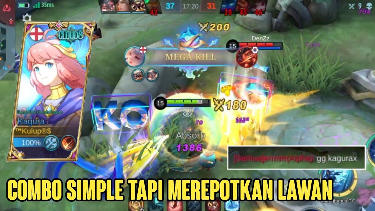 COMBO SIMPLE KAGURA YANG MEREPOTKAN LAWANNYA KAGURA MOBILE LEGENDS