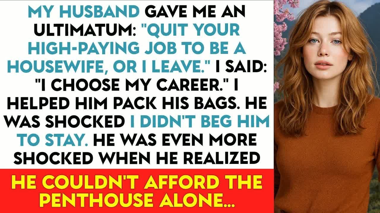 Husband Gave Me An Ultimatum： ＂Quit Your High-Paying Job To Be A Housewife, Or I Leave.＂