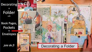 Decorating A Folder With Book Pages Pockets And Envelopes ⭐ Beginner Tutorial