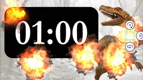 1 Minute Timer with Dinosaur and Explosion Ending