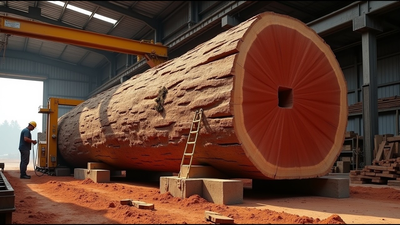 The World's Largest Wood Processing Plant | Journey From a Giant Tree ...