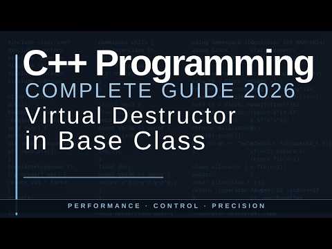 Virtual Destructor of Base Class in C++