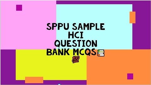HCI MCQ Question Bank|SPPU MCQ Question Bank|Final Year MCQ questions|Exam Updates #punericomputer