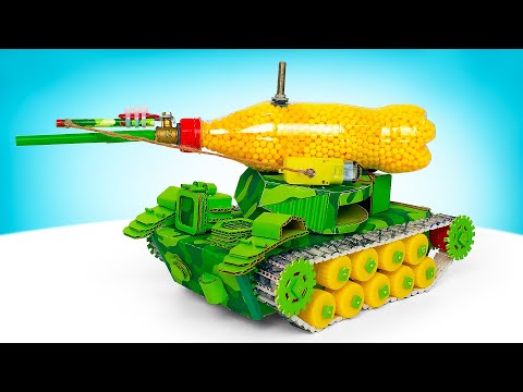 2 in 1 | Powerful Cardboard Tank With An Unusual Blaster