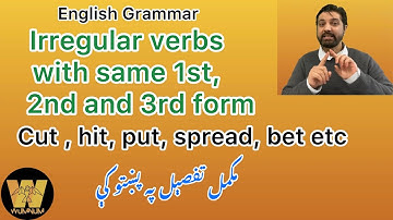 English Grammar, Irregular verbs with same 1st, 2nd and 3rd form.