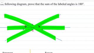 How to Prove the Sum of Angles (Two-column proof): Example 1 | Math Energy TV
