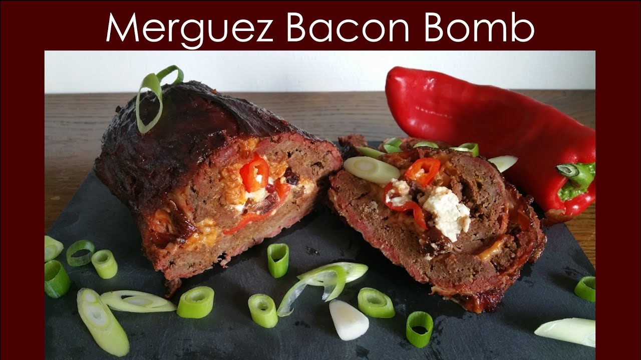 Merguez Bacon Bomb (Explosion) BBQ & Grill Deutsches Rezept 028