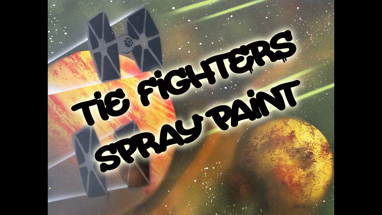 Janesz Paint Art - Star Wars Tie Fighters Spray Paint Art