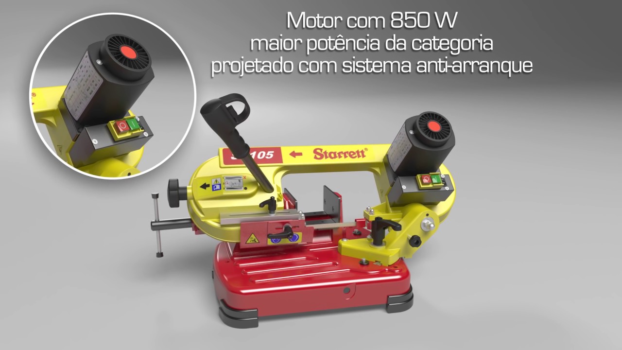 Máquina Sierra de Cinta de Banco Starrett S1105 - YouTube