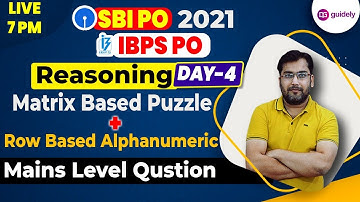 Day 4 SBI PO MAINS || IBPS PO MAINS || MATRIX BASED PUZZLE || ROW BASED ALPHANUMERIC ROHIT SIR