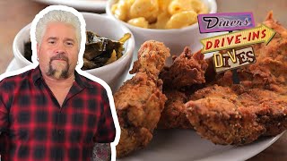 Guy Eats a Soul-Warming Fried Chicken Plate | Diners, Drive-Ins and Dives | Food Network